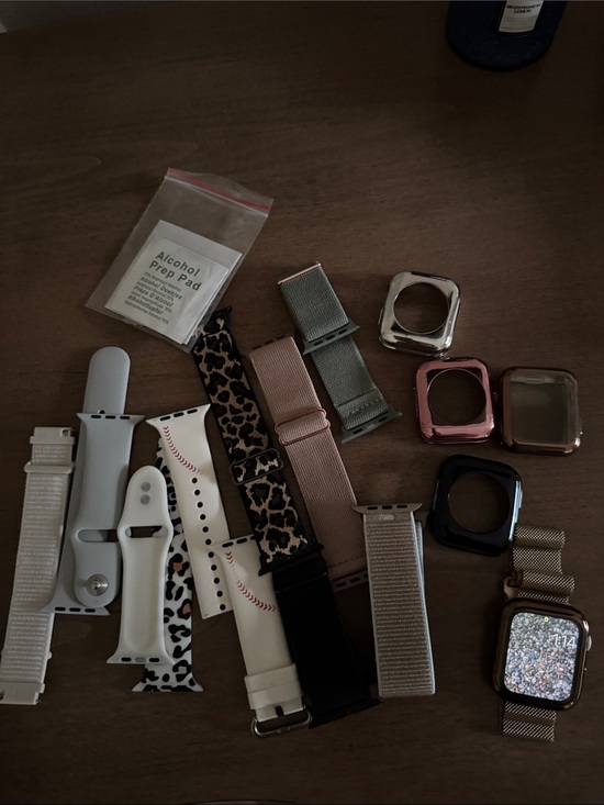 Apple Accessories - Apple Watch. Series 5. Assorted Apple Watch Bands and Cases - Mixed Colors